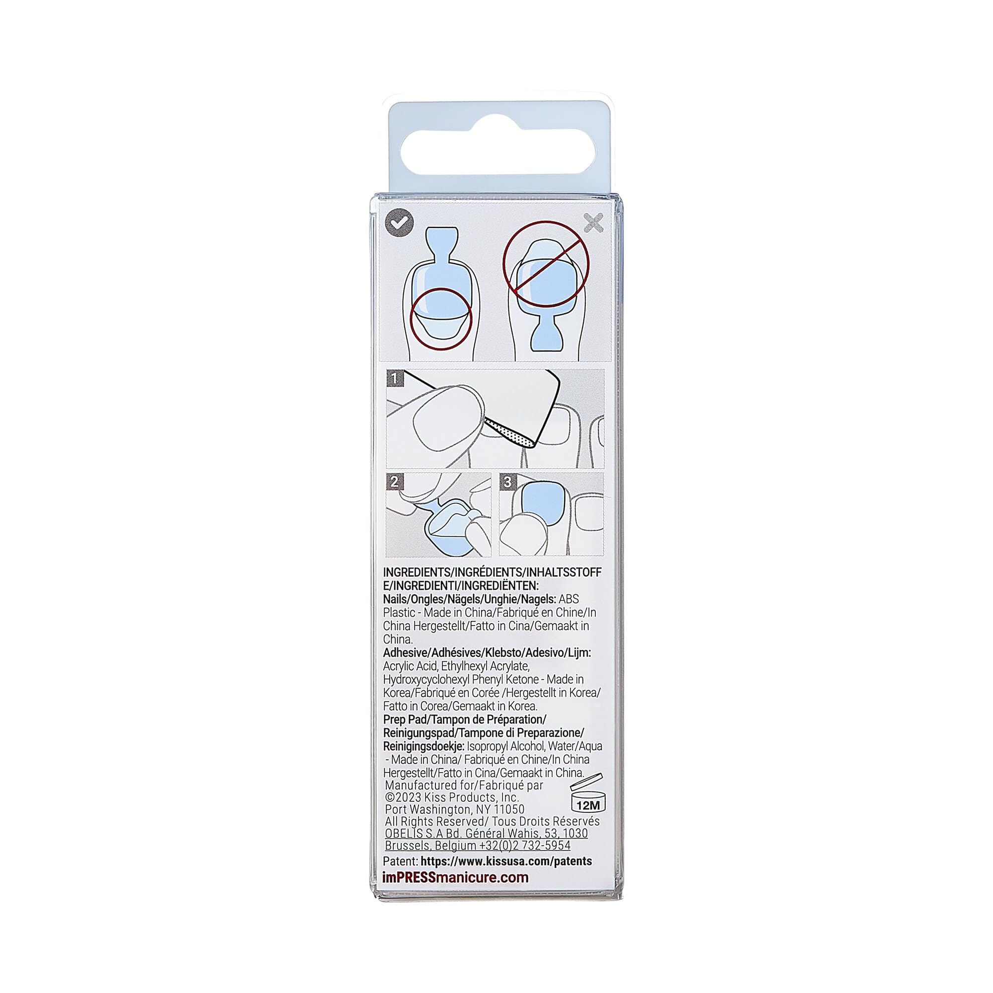 KISS imPRESS No Glue Pedi application rapide: pose uniforme.