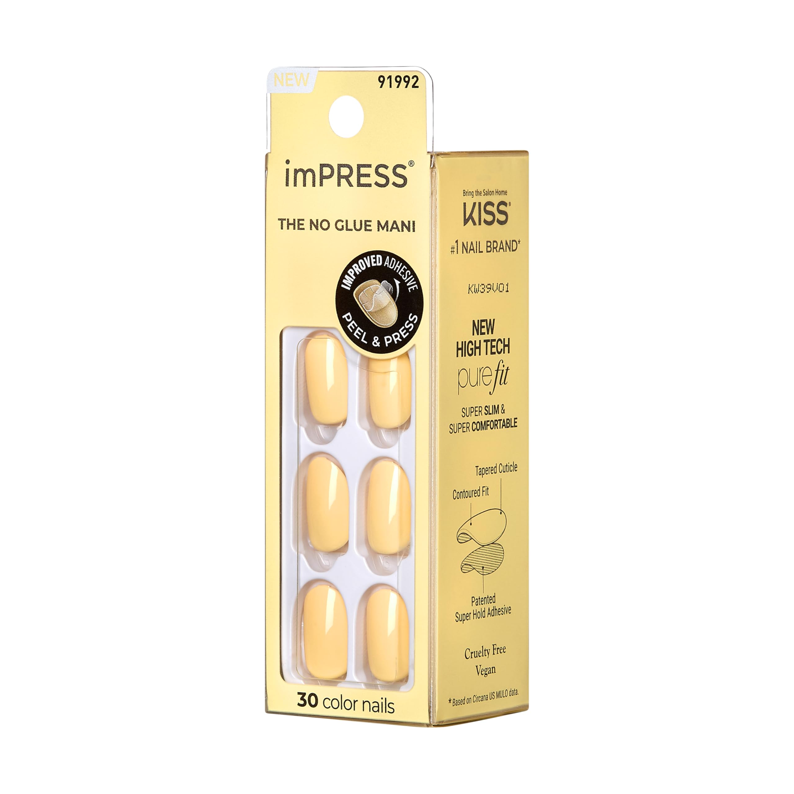 KISS imPRESS Citron-Zeste forme ronde, esthétiques et faciles