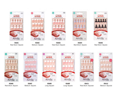 Kiss Kit Acrylique Salon Français tenue longue pour une manucure durable