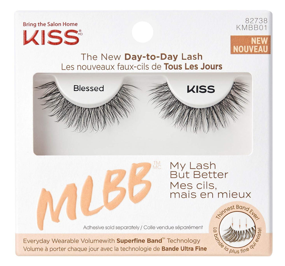 KISS Kiss My Lash But Better Blessed, bande ultra-fine, pack de 3, volume naturel au quotidien
