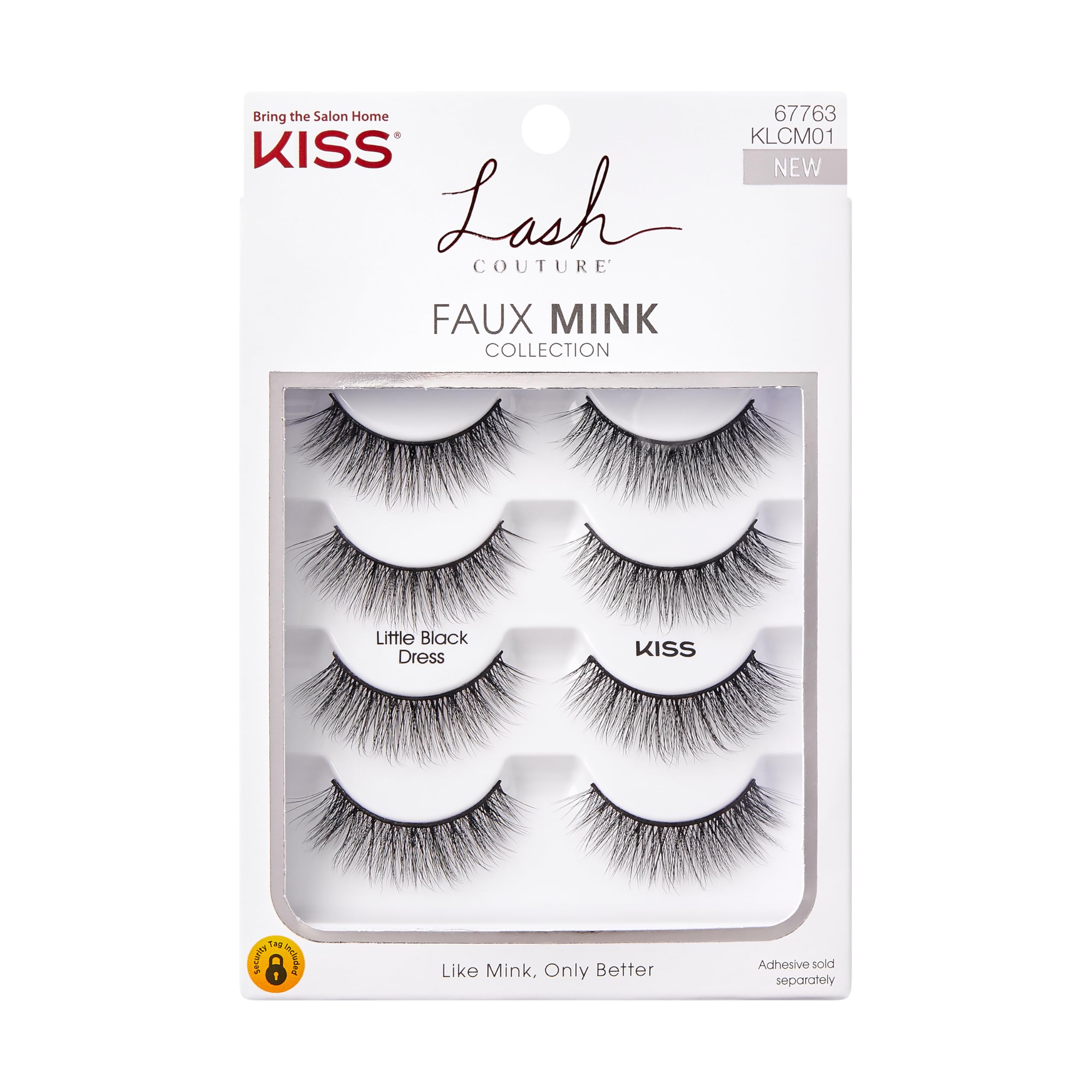 KISS Lash Couture Faux Mink – petite robe noire 12 mm, volume élégant et naturel.