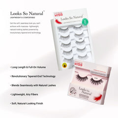 Application rapide des cils KISS Looks So Natural Sultry 12mm en quelques minutes.
