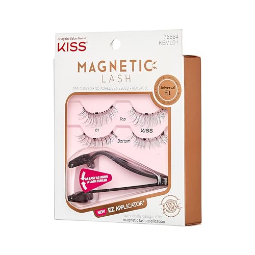 KISS Cils Magnétiques 01 avec aimants bas pour un confort durable.