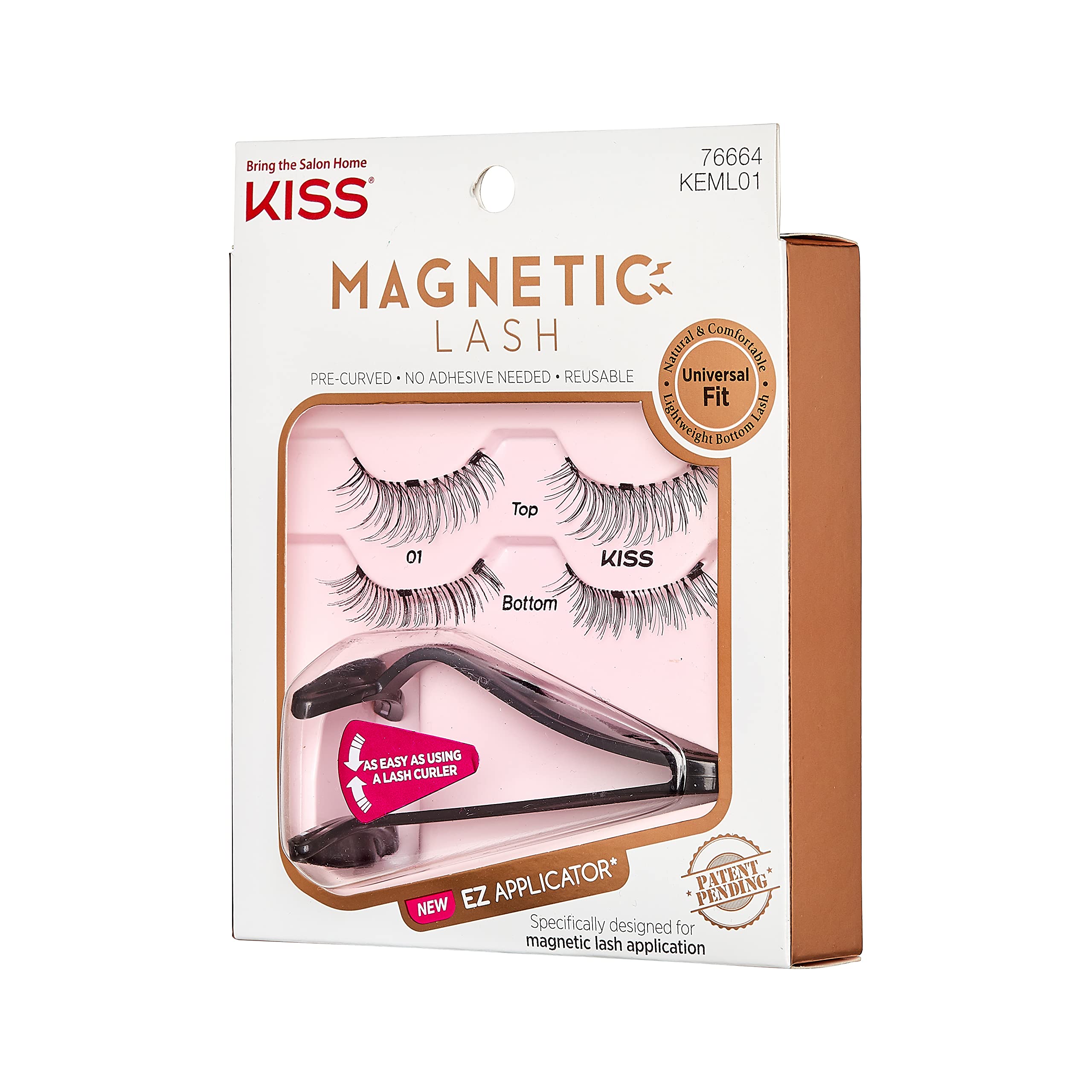 KISS Cils Magnétiques 01 réutilisables pour plusieurs poses.