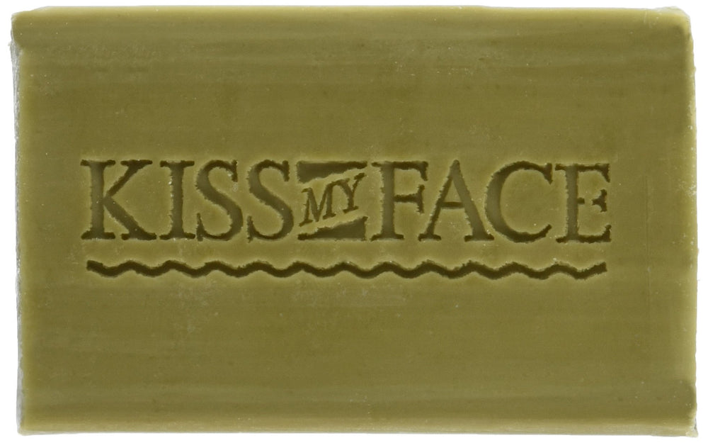 Kiss My Face barre savon sans colorants artificiels – respectueux de la peau et de l'environnement.