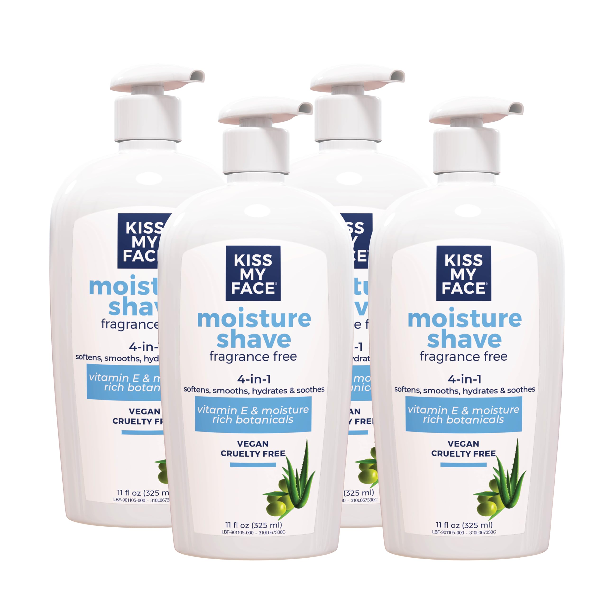 Kiss My Face crème de rasage hydratante en flacon pompe 11 oz.