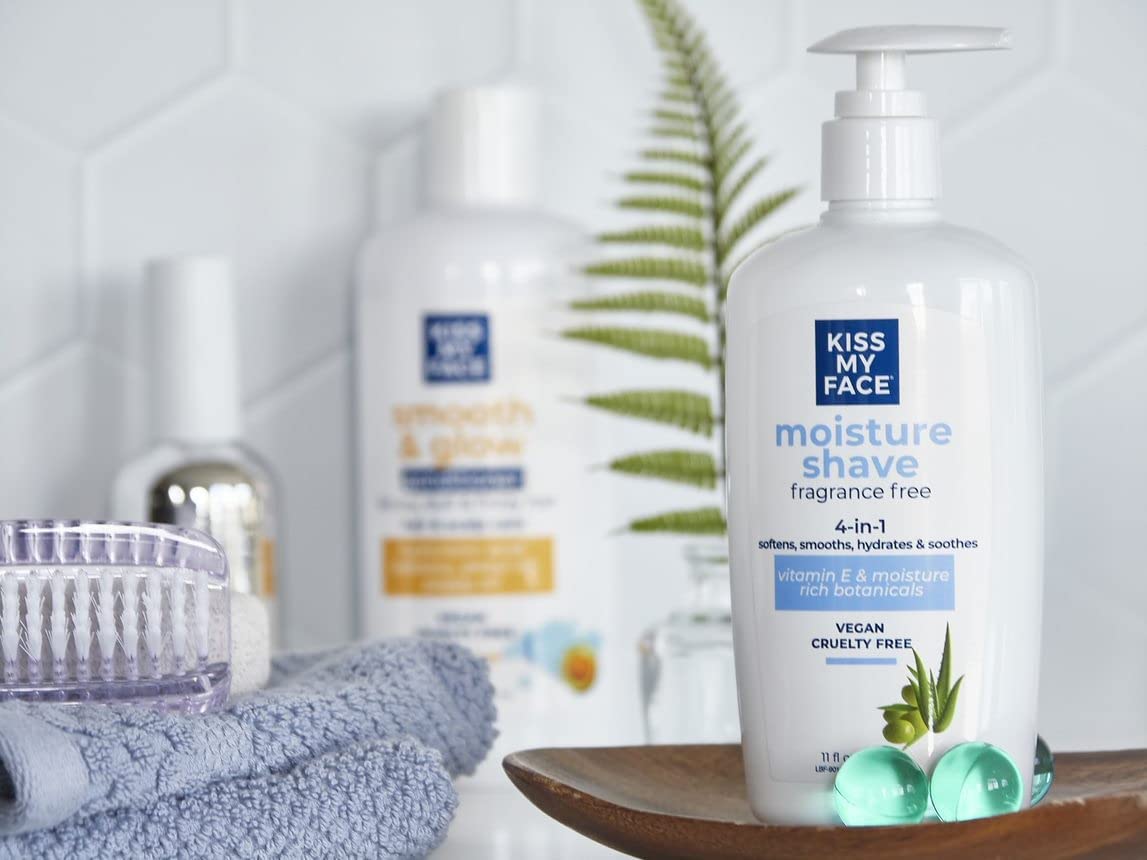 Kiss My Face Moisture Shave 11oz par flacon, pratique au quotidien.