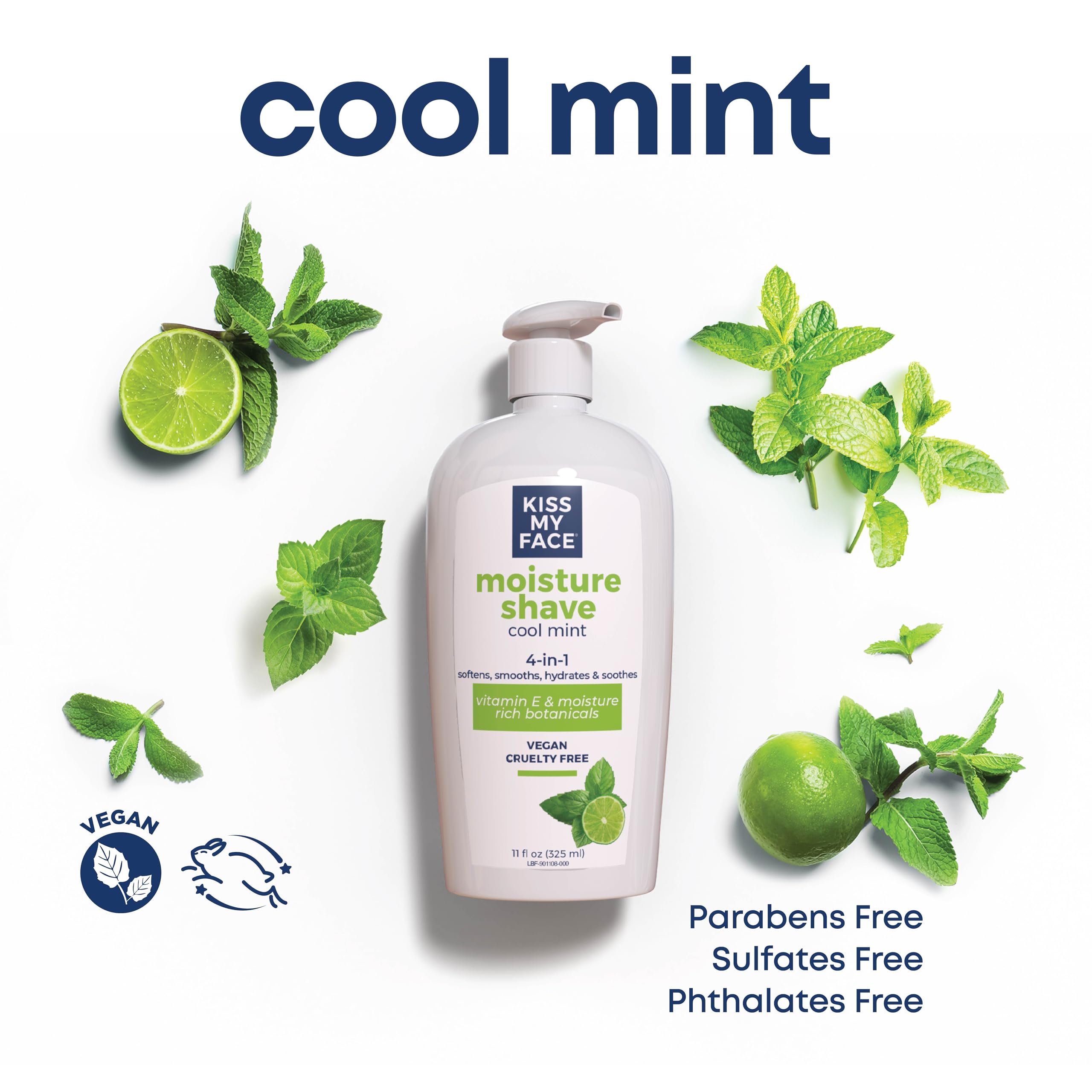 Kiss My Face Moisture Shave Cream texture-creme: texture veloutée facilite l'application.