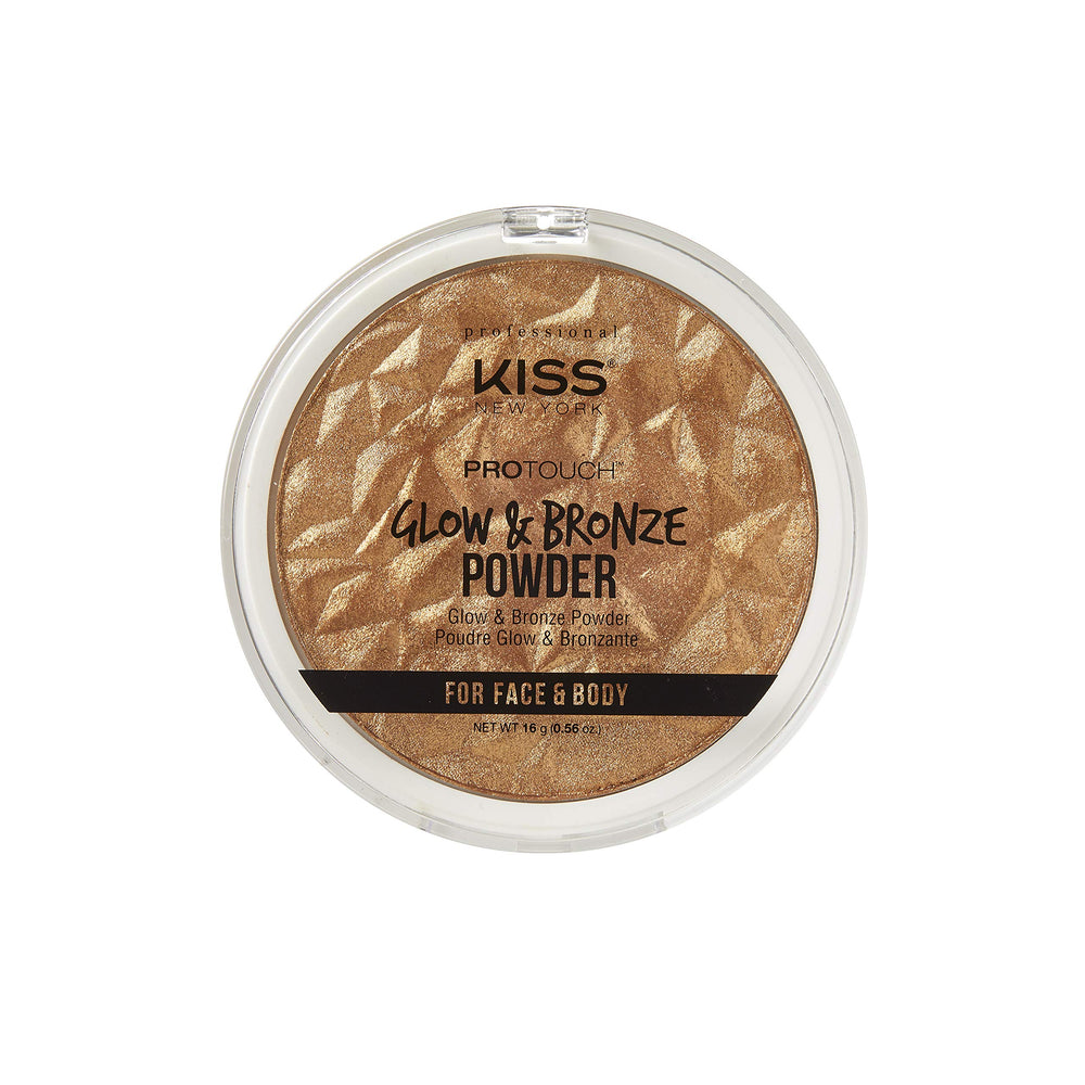KISS NEW YORK Pro Touch Glow & Bronze poudre visage pour contour précis et éclat durable.