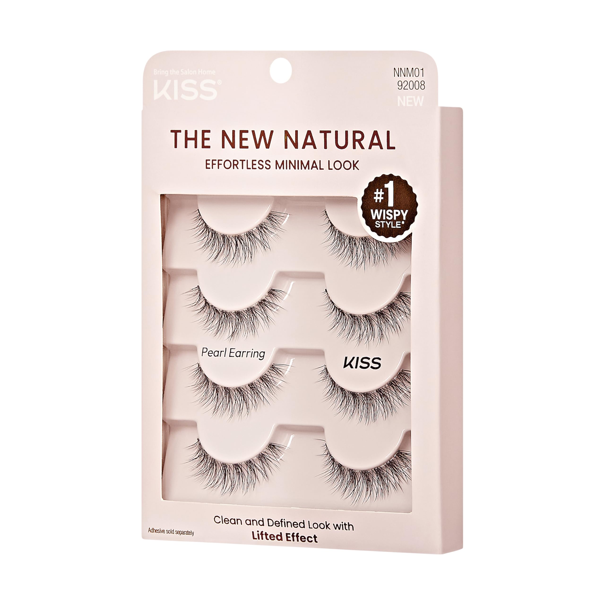 Cils Kiss The New Natural réutilisables après nettoyage soigné.