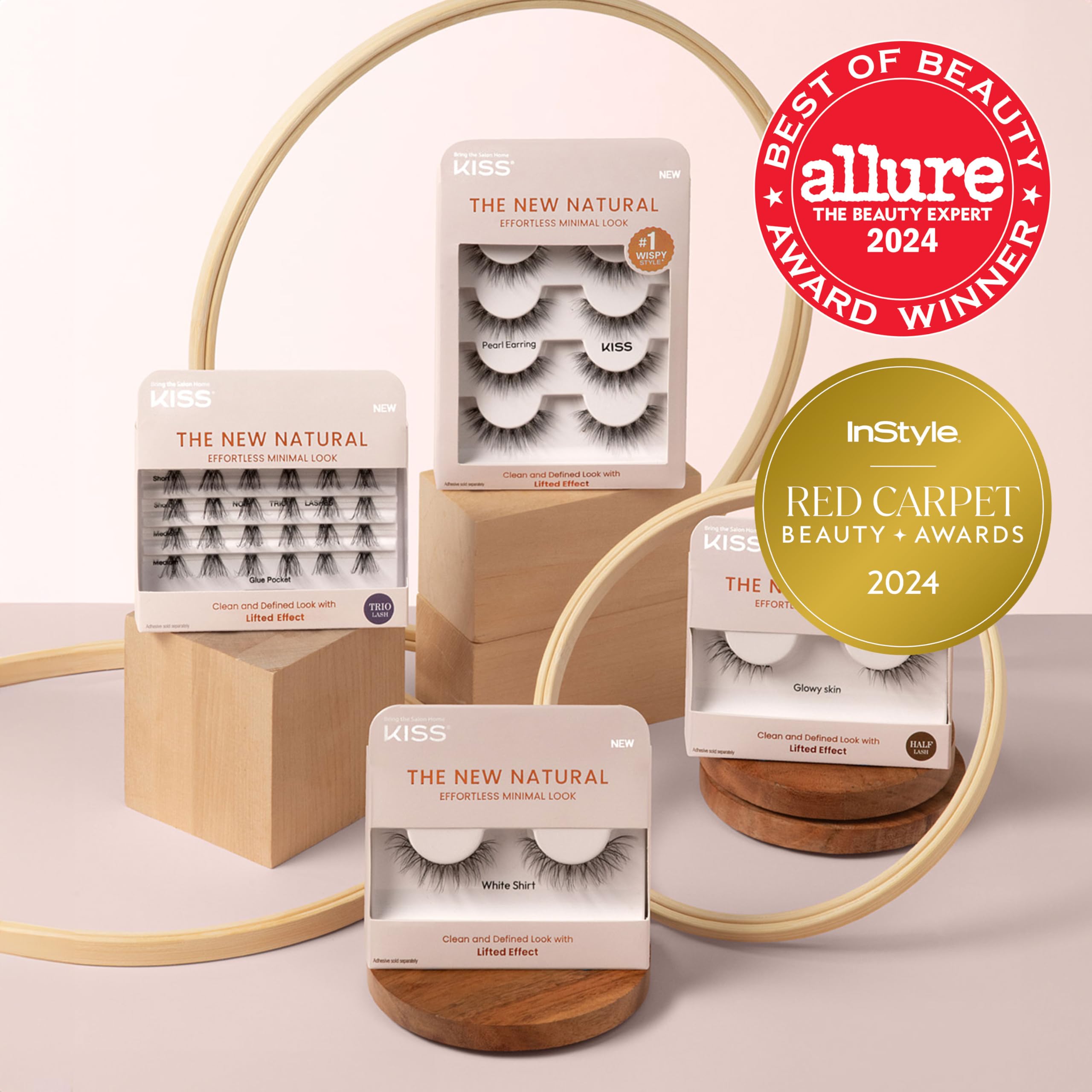Ensemble Kiss The New Natural, quatre paires pour varier l apparence.