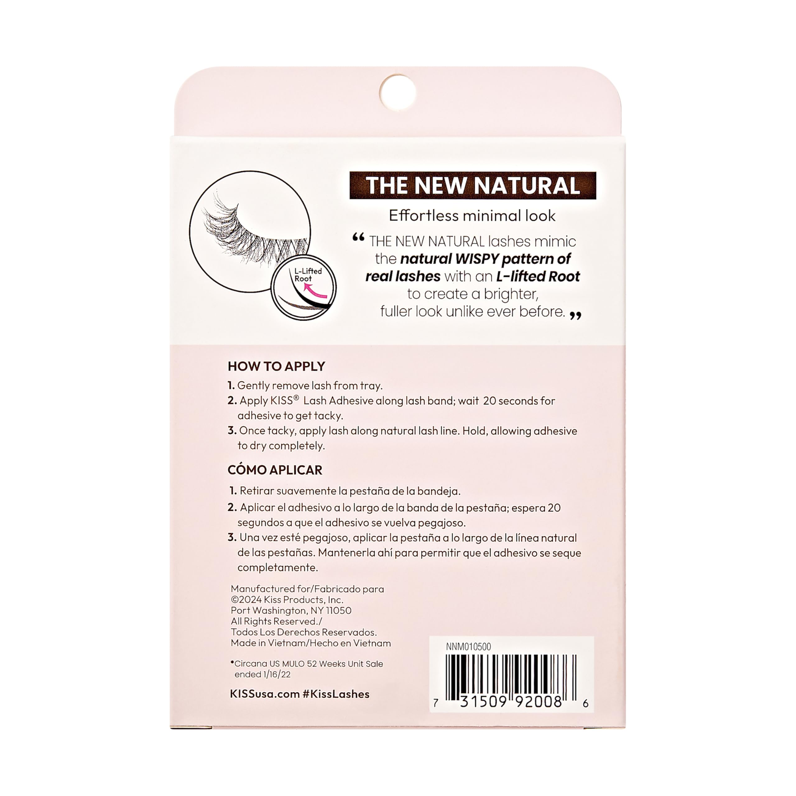 Regard lumineux et net avec les cils Kiss New Natural.