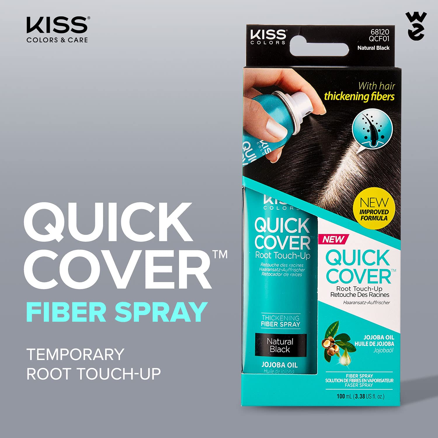 KISS Quick Cover Fibres épaississantes pour une apparence capillaire plus dense.