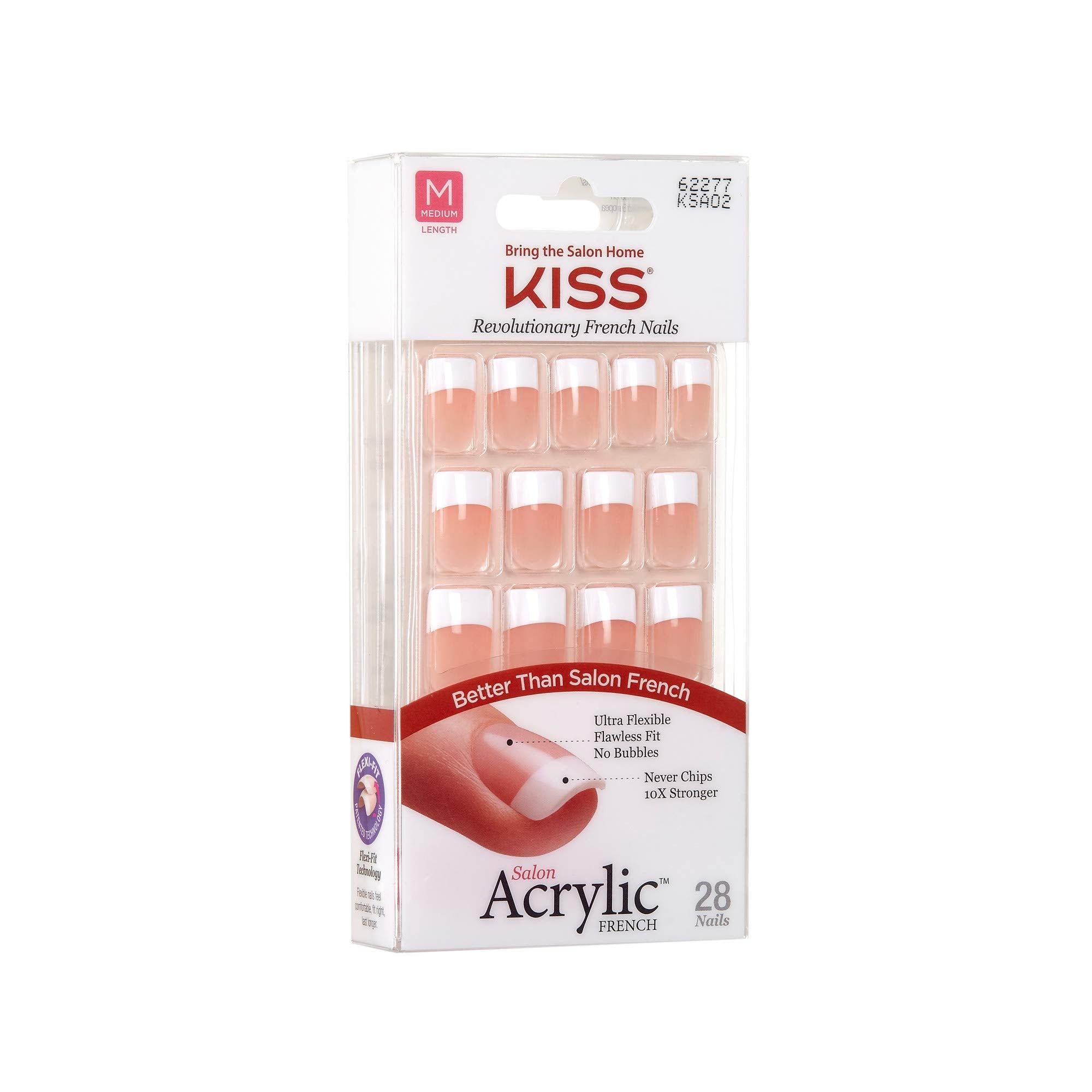 KISS Kiss Salon Acrylique Sugar Rush Medium, texture ultra-flexible pour modelage précis.