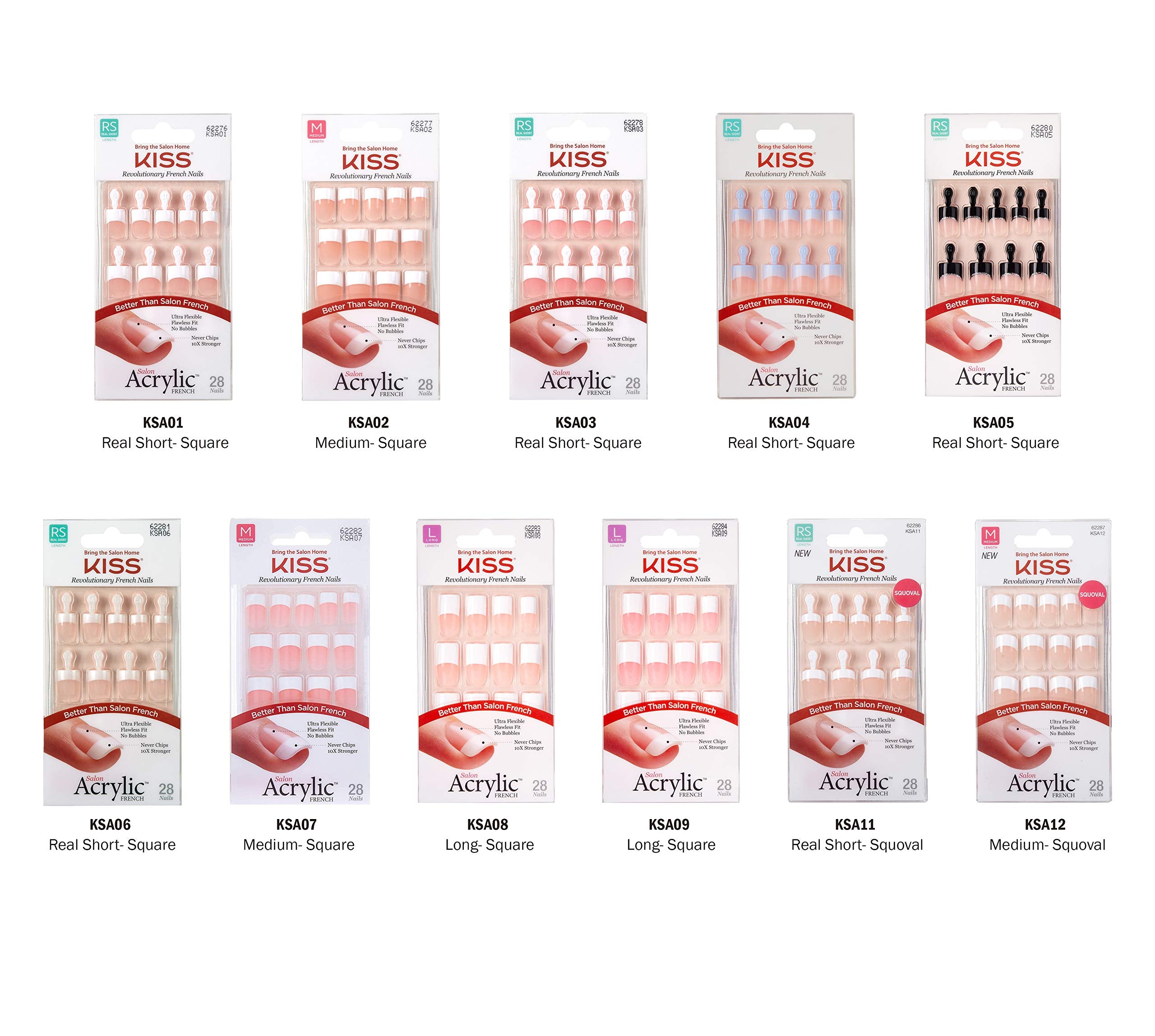 Kiss Salon Acrylique Back Talk Long – finition soignée et longue tenue pour vos ongles.