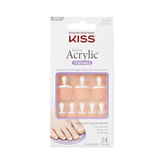 KISS Salon Acrylic sur les ongles d’orteils Walk Away, pose rapide et durable.