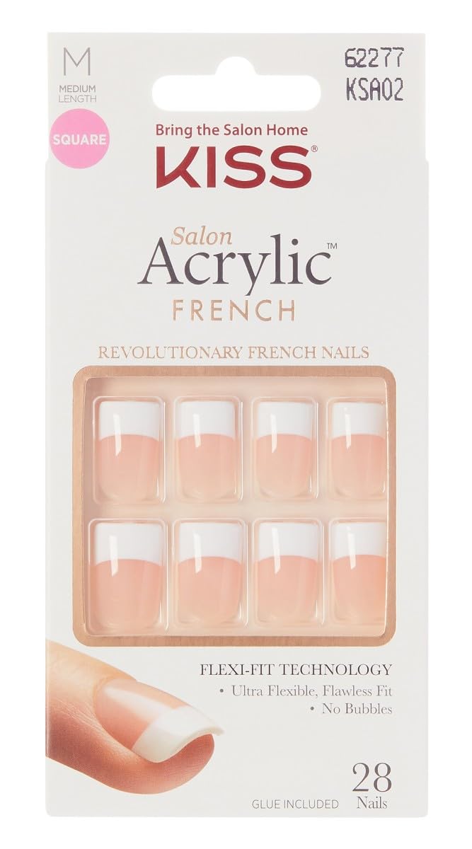 KISS Kiss Salon Acrylique Sugar Rush Medium kit pratique pour ongles durables et sans fissures