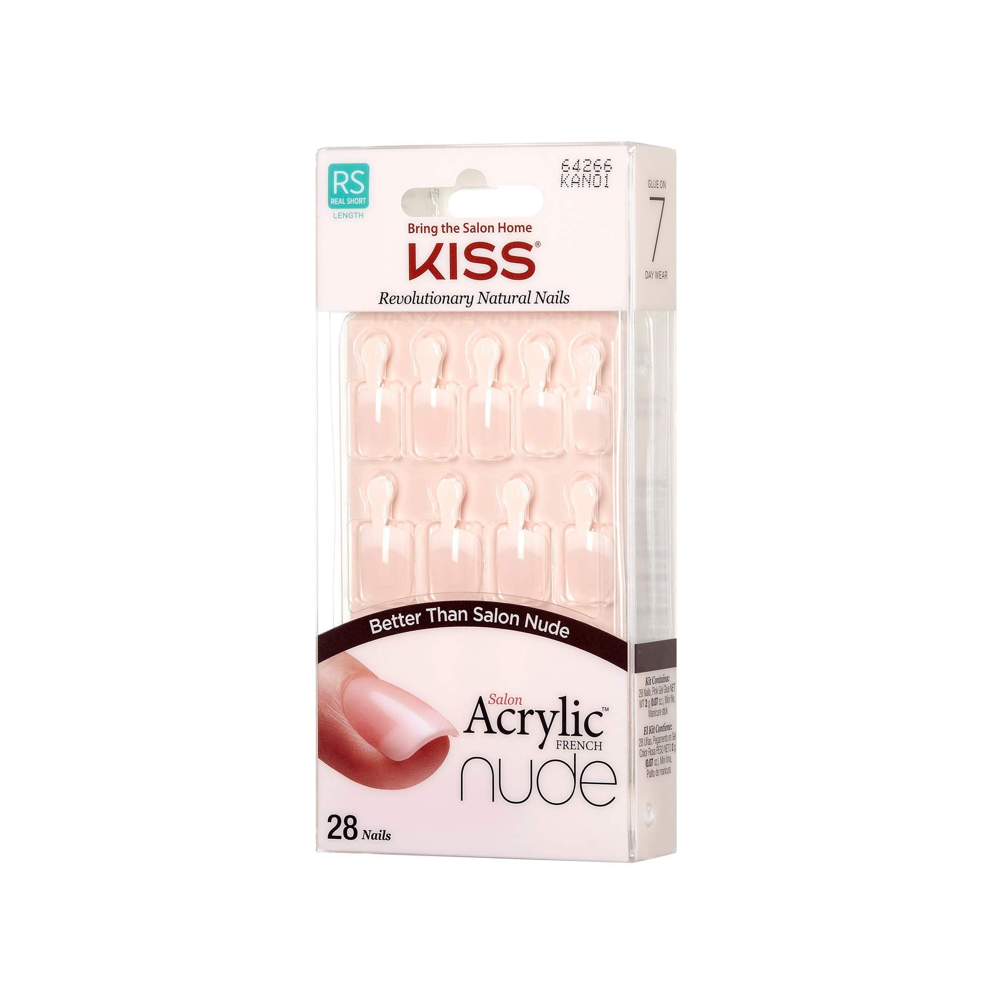 Ongles Kiss Salon aspect couleur chair naturel pour une manucure délicate.