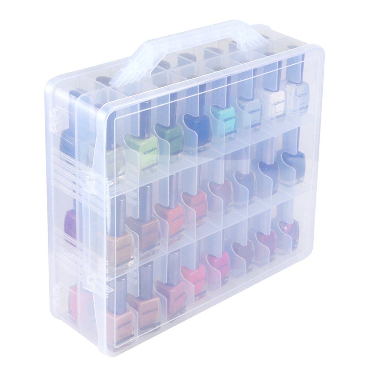Kissbuty support-vernis universel pour 48 bouteilles, accès rapide à votre couleur favorite.