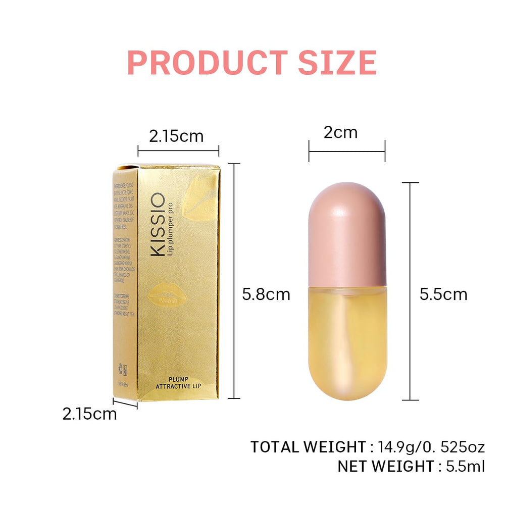 KISSIO lip plumper huile minérale blanche soutient l'élasticité