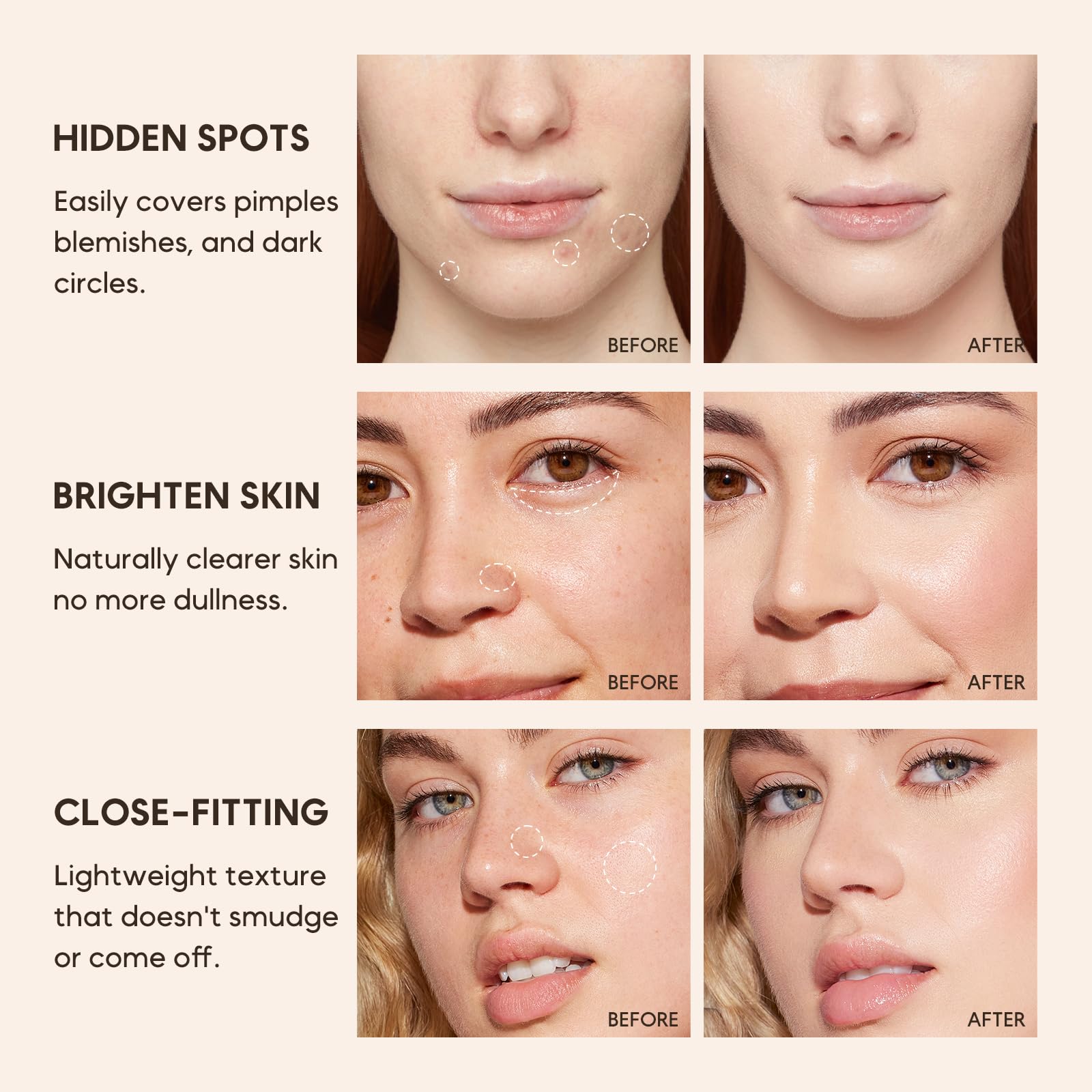 Effet brillance qui illumine les zones ternes du visage.