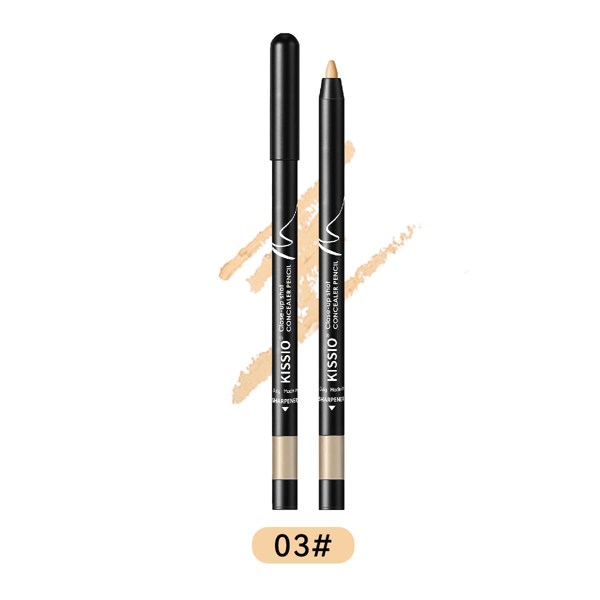 Pointe précise du crayon KISSIO pour une application ciblée et nette.