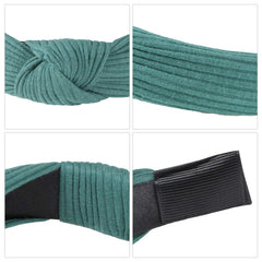 Bandeau KISSLIFE large torsadé café, accessoire polyvalent pour tenues variées.