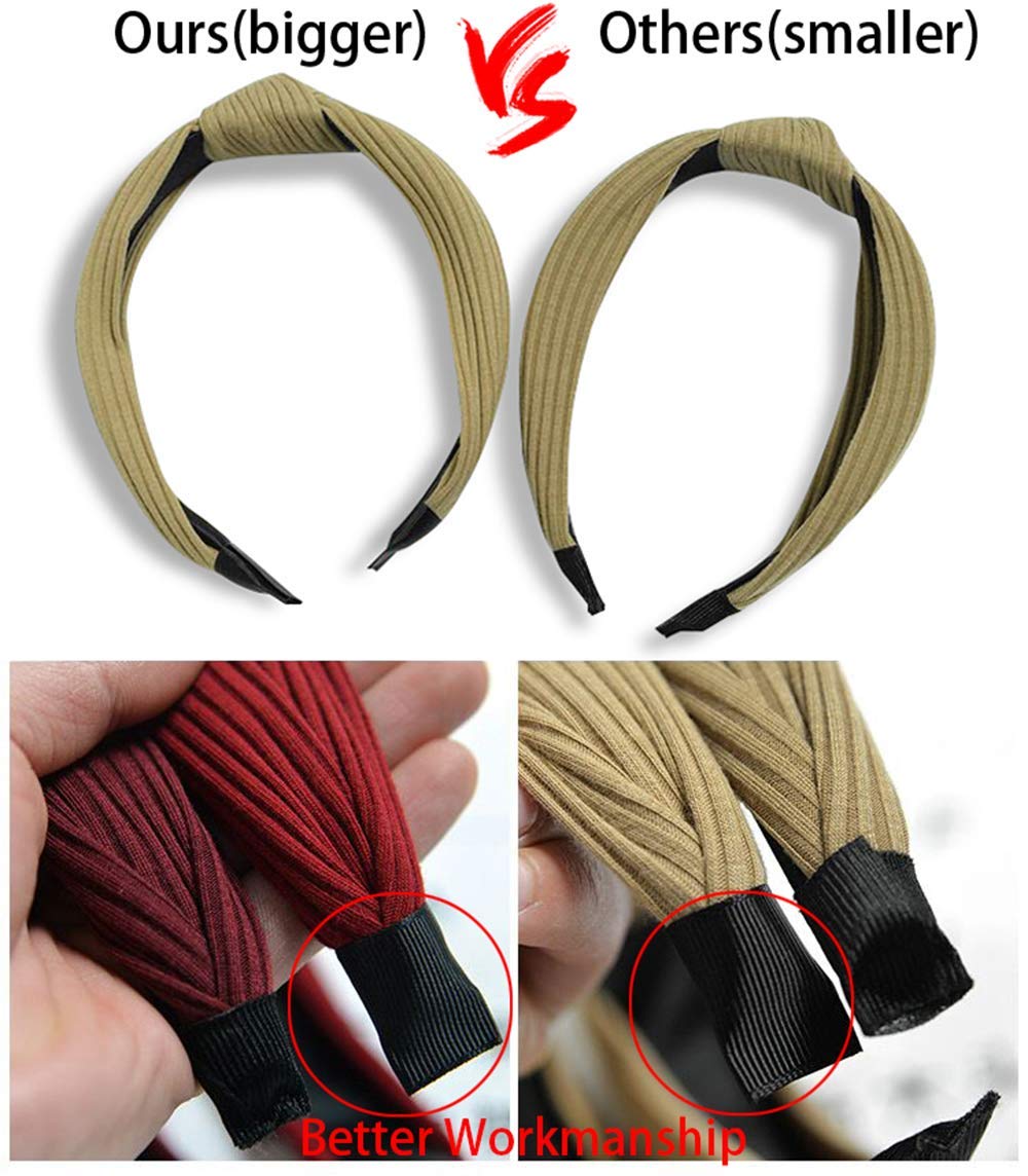 Bandeau KISSLIFE large torsadé rouge vin, pratique pour cheveux rebelles.