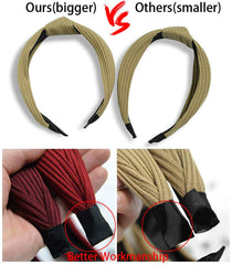 Bandeau KISSLIFE large torsadé rouge vin, pratique pour cheveux rebelles.