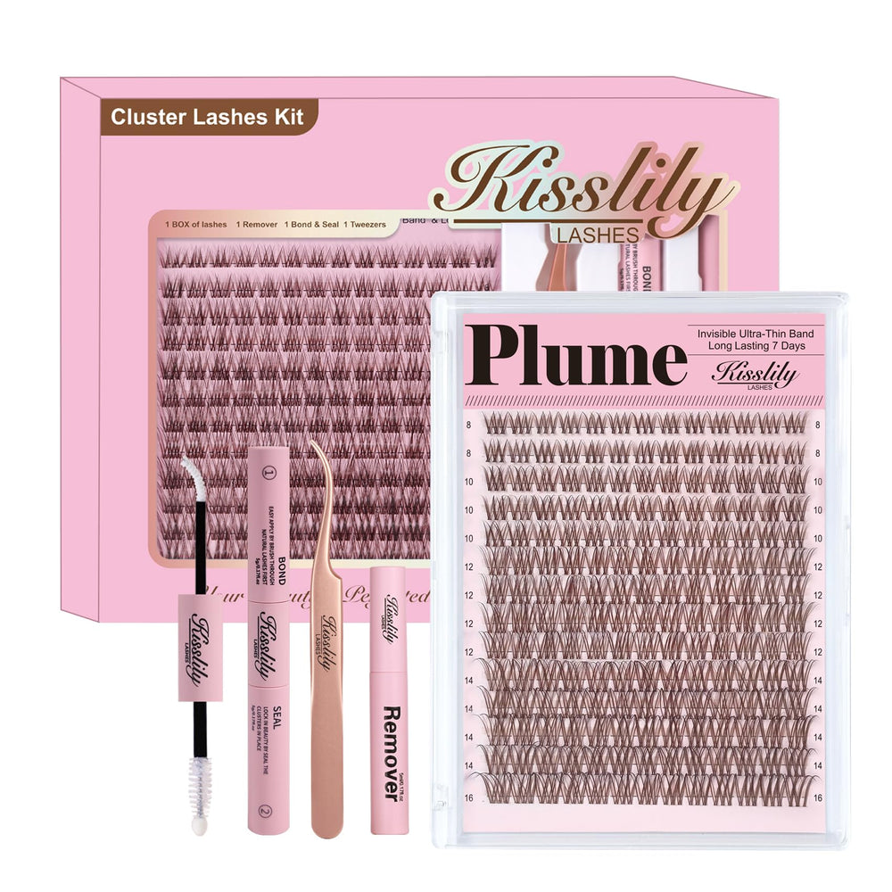 Kisslily Plume Brown – bande invisible pour un regard naturel et harmonieux.