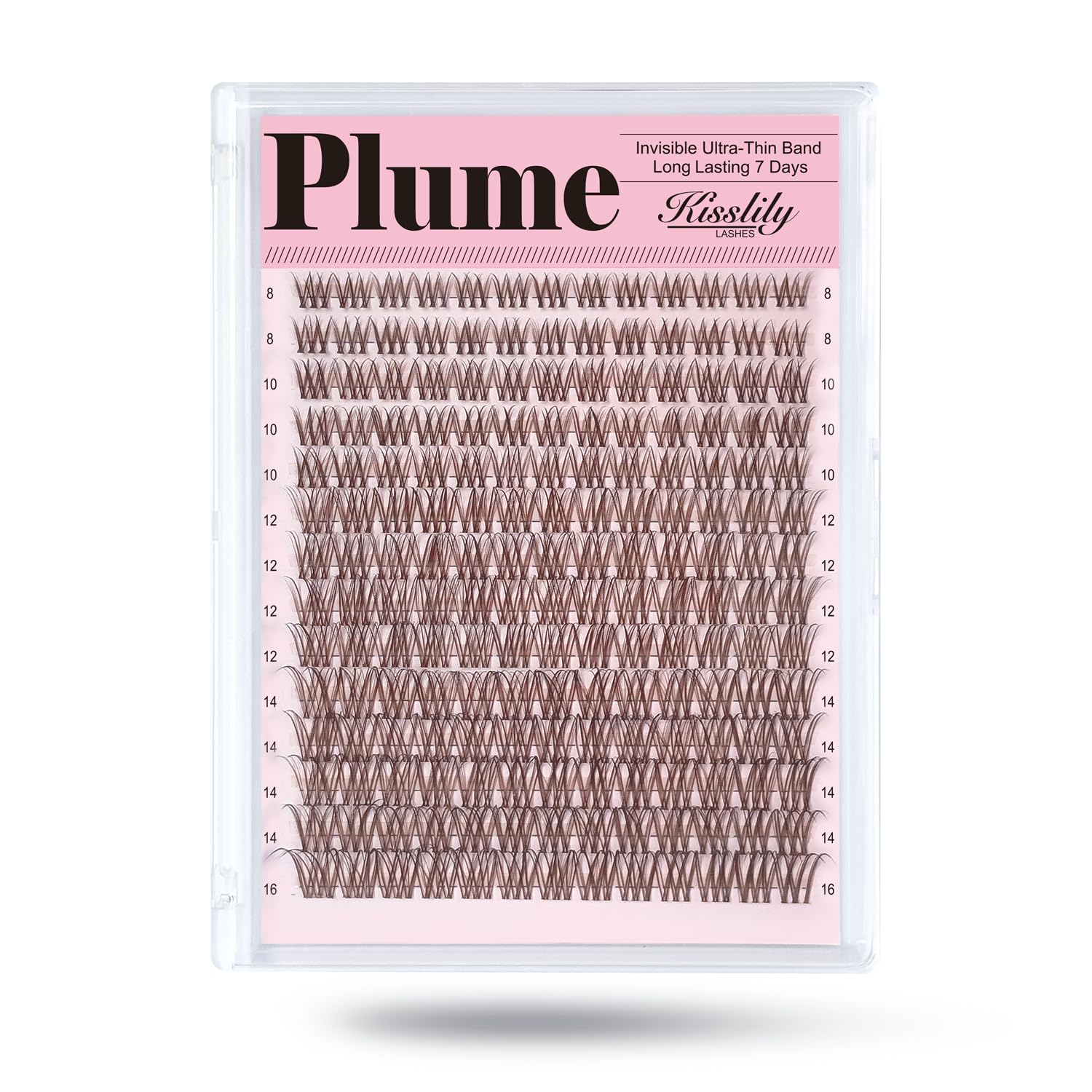 Kisslily Plume Marron – ensemble d extensions naturels pour regard subtil et durable