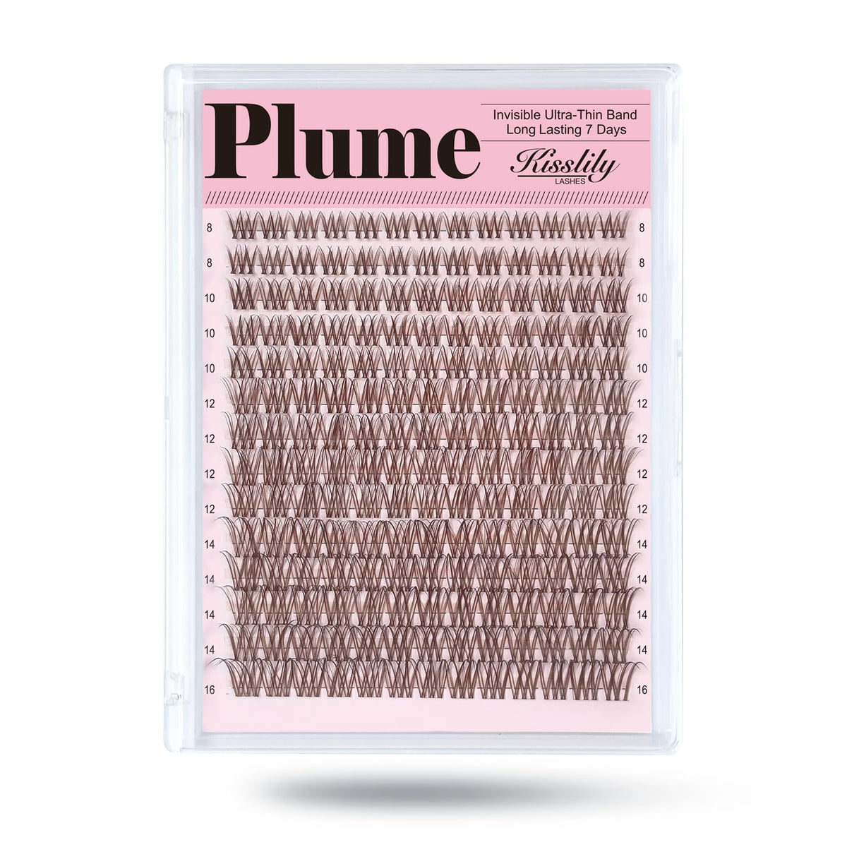 Kisslily Plume Marron – ensemble d extensions naturels pour regard subtil et durable
