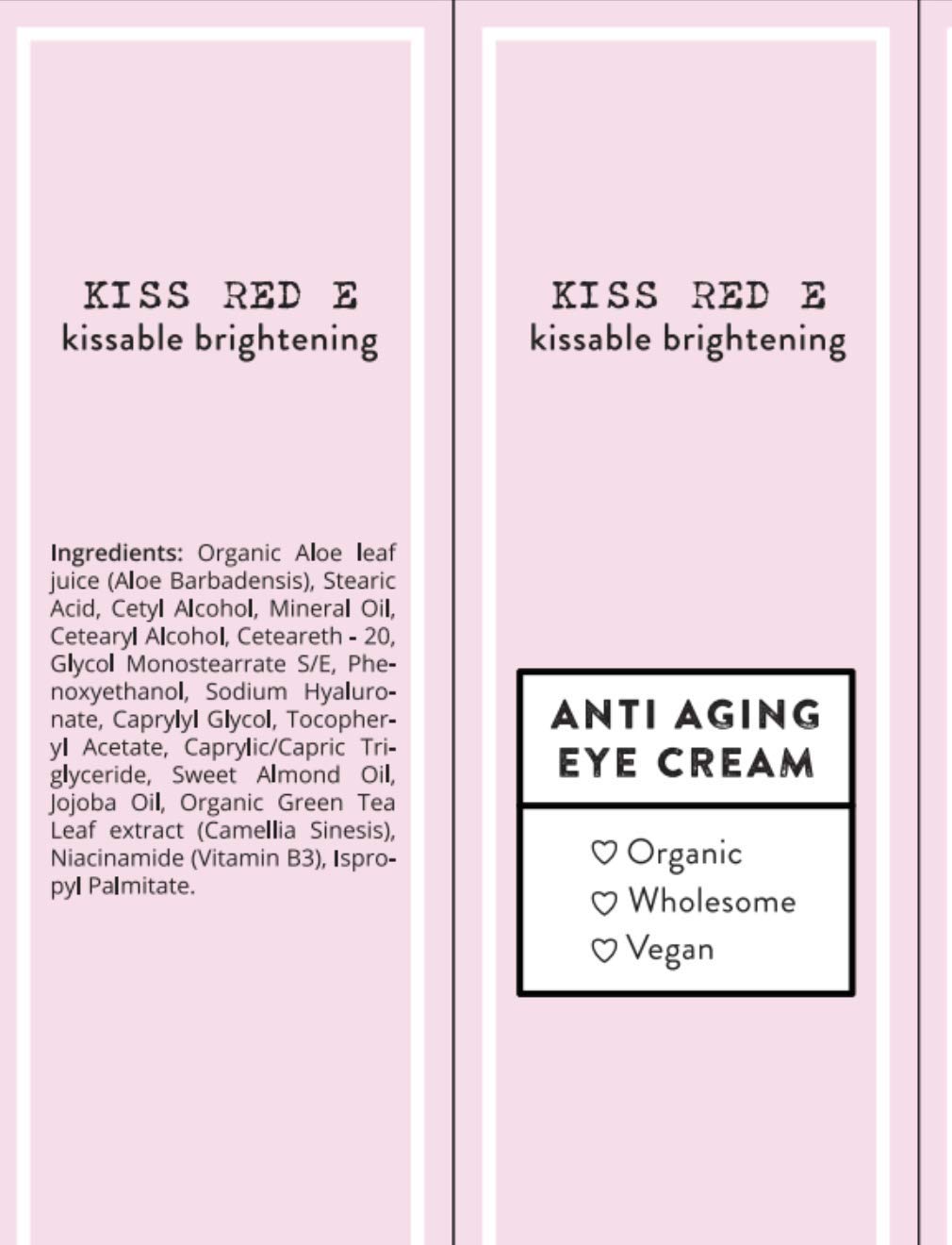Formulation adaptée peau normale à mixte KissRedE Yeux.