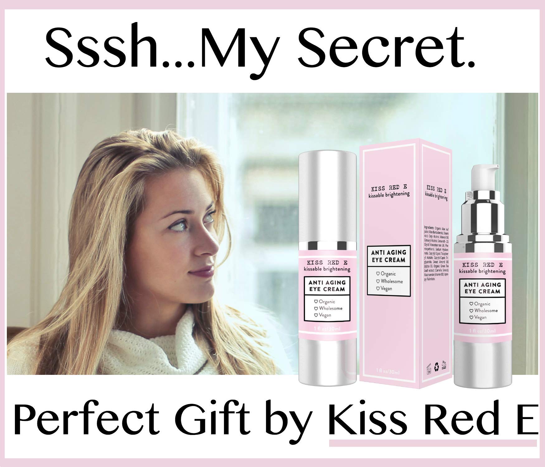 Application quotidienne KissRedE Yeux pour une routine simple et efficace.