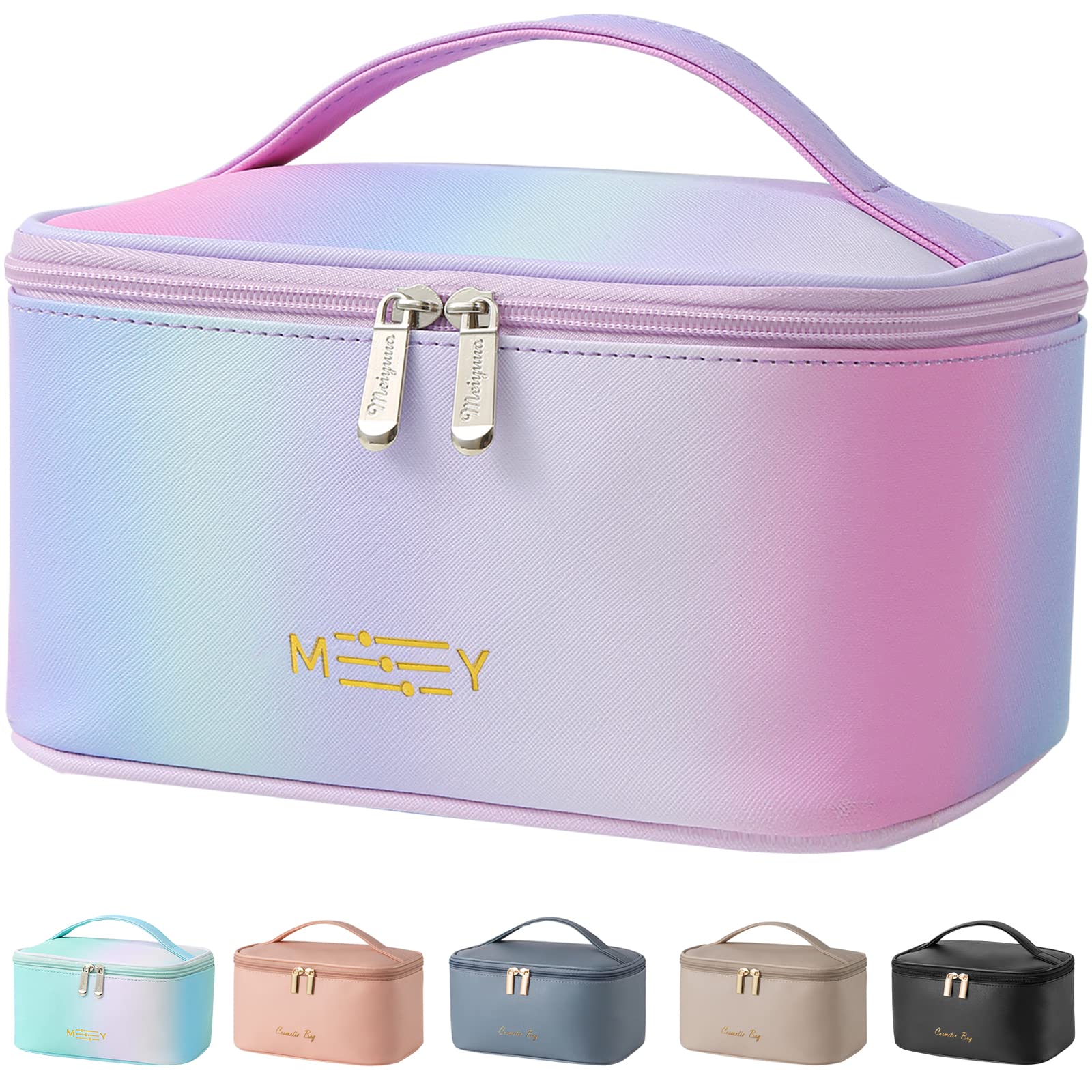 KITENROM trousse maquillage arc-en-ciel rose pour un rangement élégant et accessible.