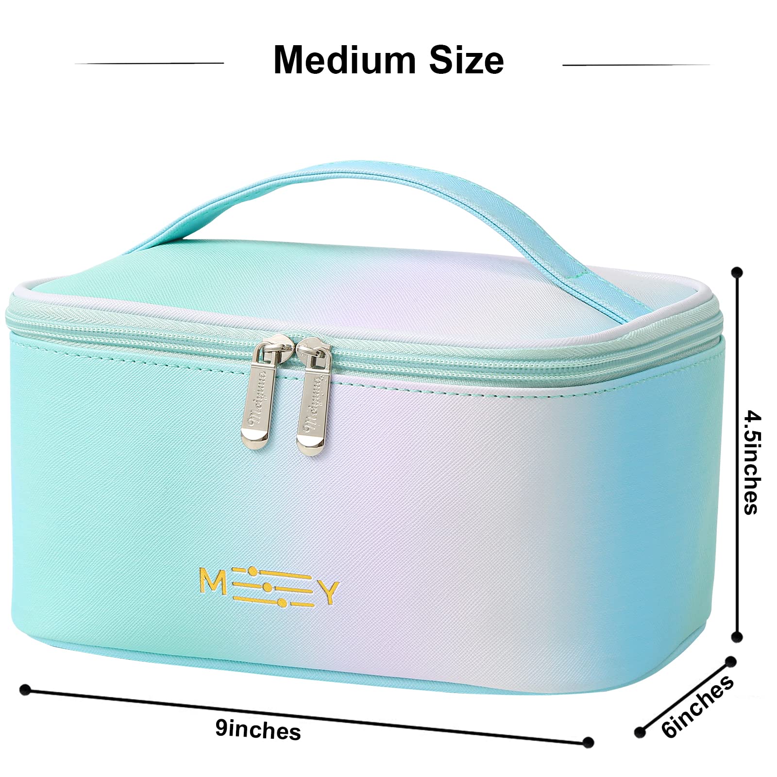 KITENROM Grande trousse maquillage, taille 9x4,5x6 pouces, rangement pratique en voyage.