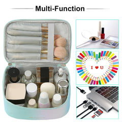 KITENROM Trousse maquillage intérieure avec bandes élastiques pour lipsticks et pinceaux.
