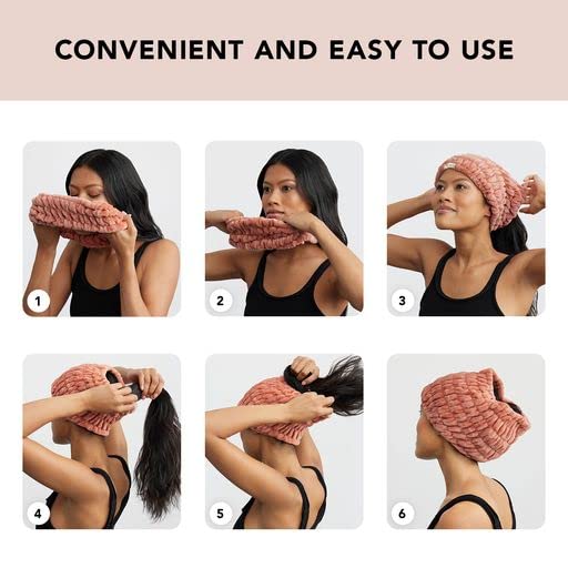 Bandeau lavage visage Kitsch, évite que l'eau et les produits ne coulent dans les cheveux.