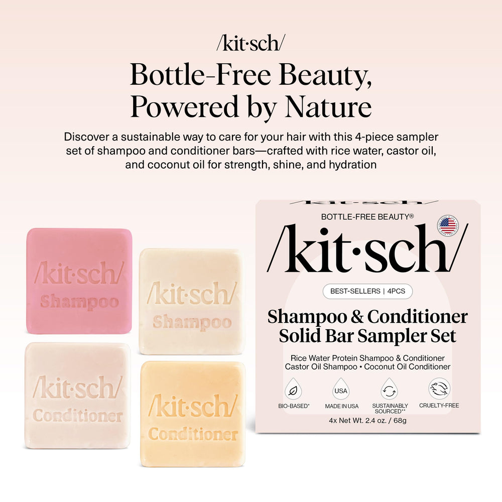 Après-shampoing barre Kitsch eau de riz : démêle et hydrate