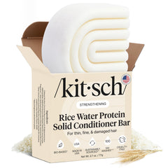 Kitsch barre conditionneur eau de riz, texture solide qui nourrit et démêle les cheveux durablement