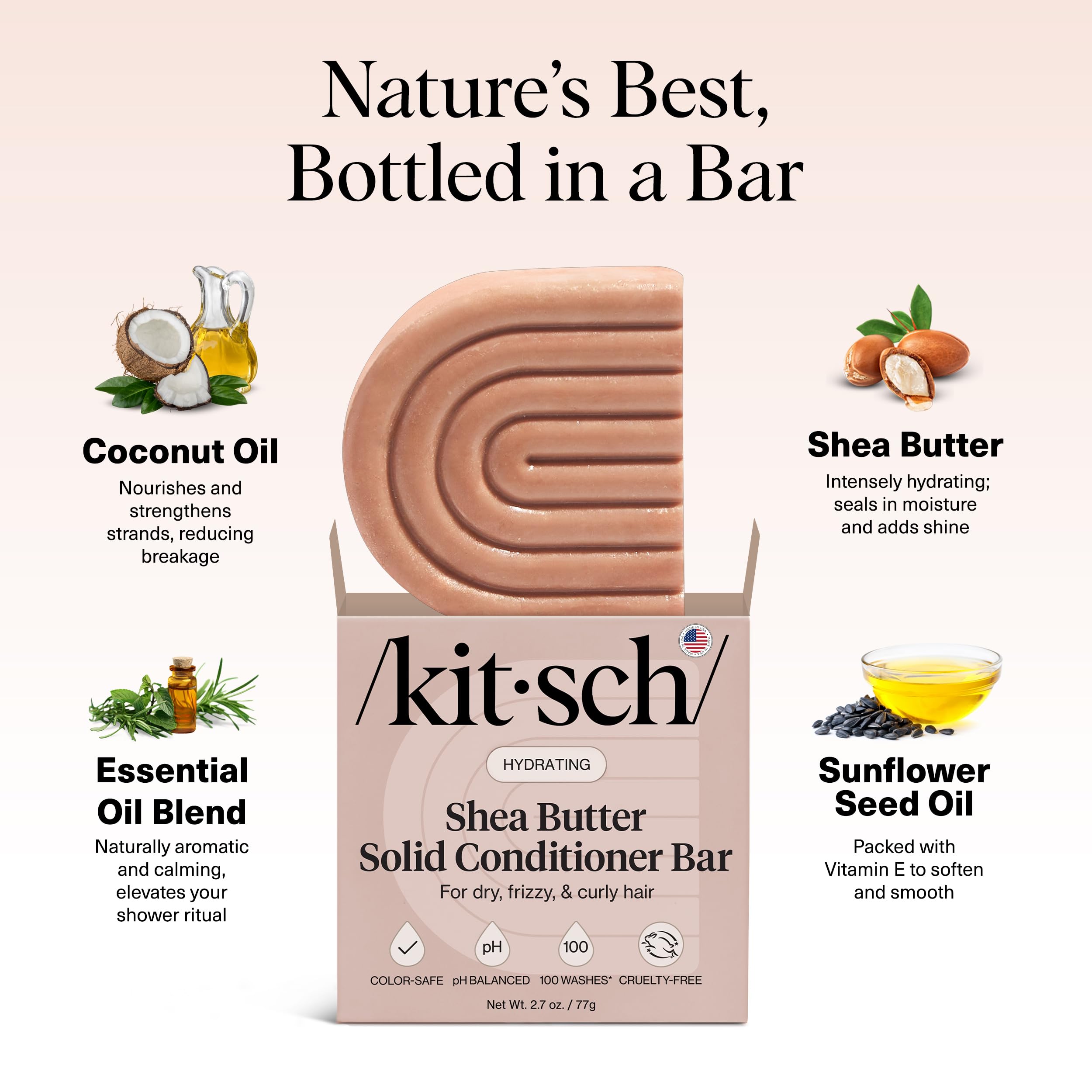Kitsch Barre au karité – ingrédients naturels pour nourrir en douceur.