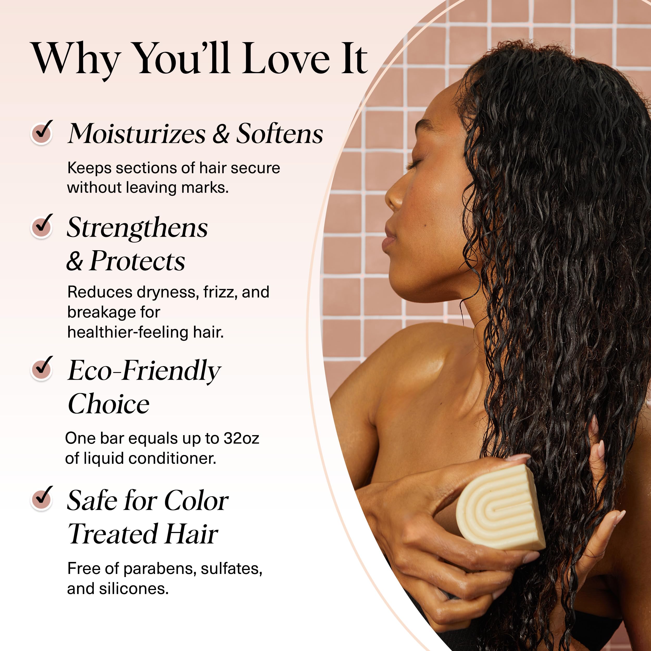 Barre douceur et brillance naturelle des cheveux
