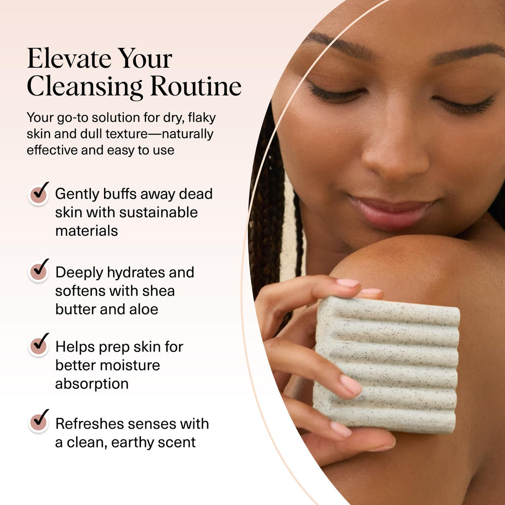 Kitsch Barre exfoliante-corps: texture rugueuse pour éliminer les impuretés.