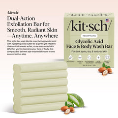 Kitsch barre karité hydratant exfoliant, peau nourrie