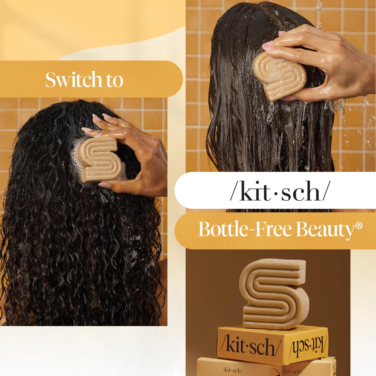 Barre-shampoing coco Kitsch fabriquée aux États-Unis