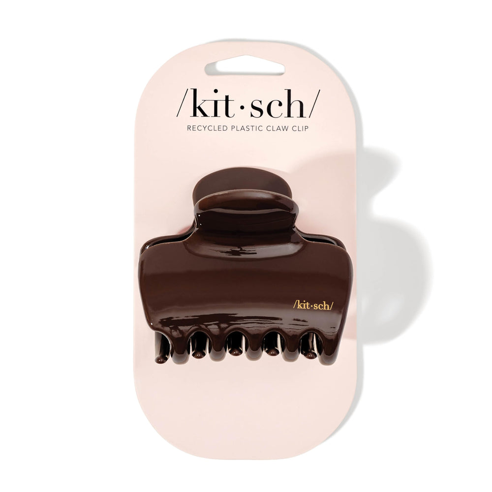 Kitsch Puffy claw chocolat : gros plan sur la forme arquée pour maintien solide.