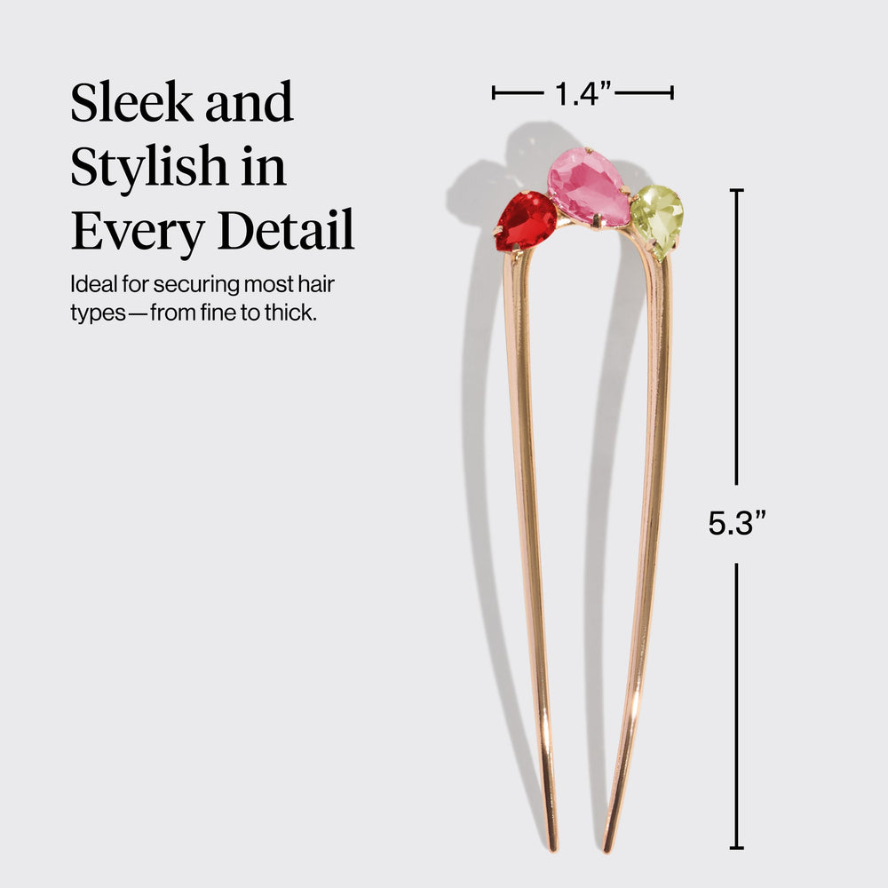 Barrette Kitsch portable et compacte, se glisse facilement dans votre sac pour des retouches.