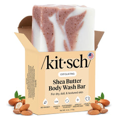Kitsch Beurre de Karité Exfoliant en barre – hydratation intense après la douche.