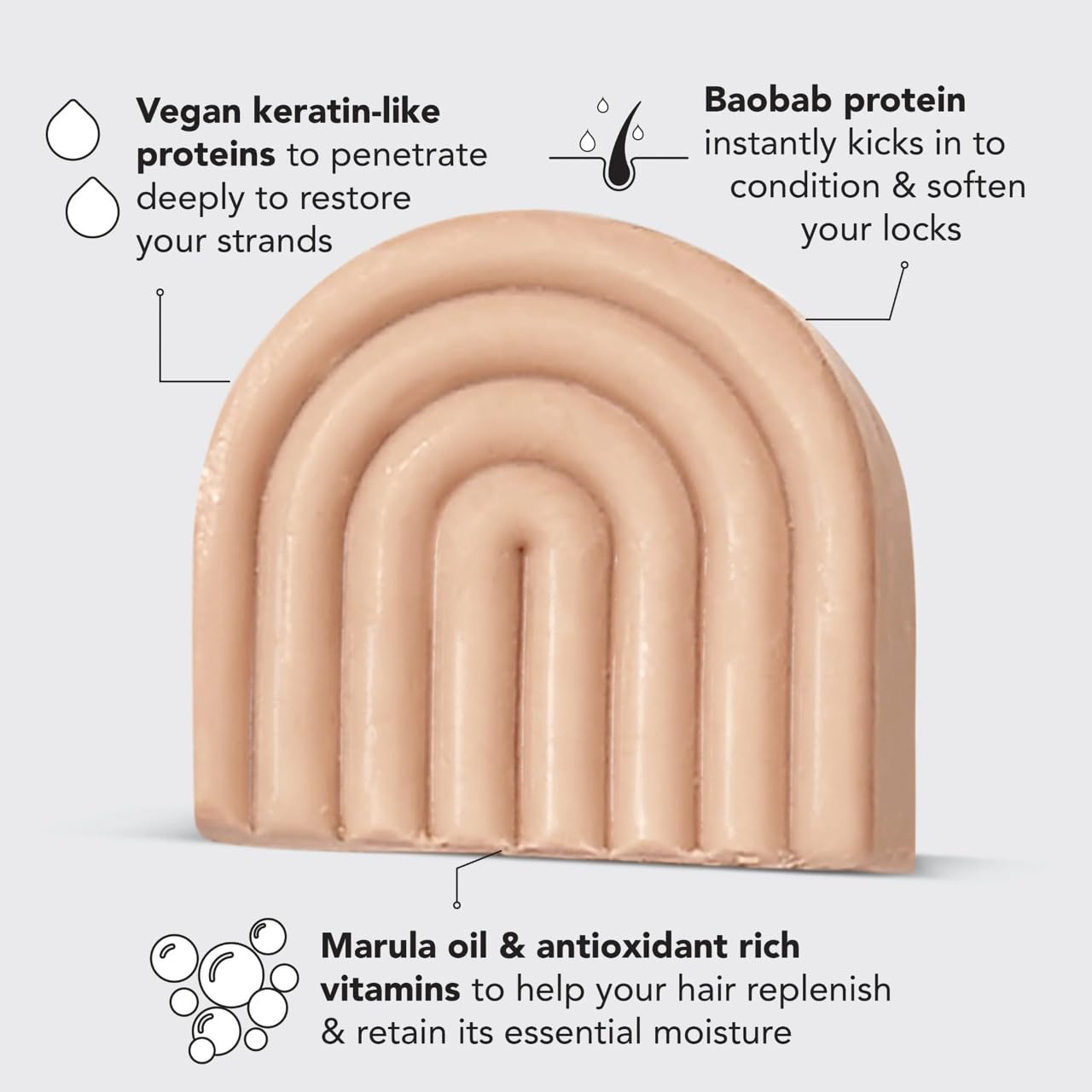 Cheveux doux et brillants après l’utilisation du masque solide Kitsch.