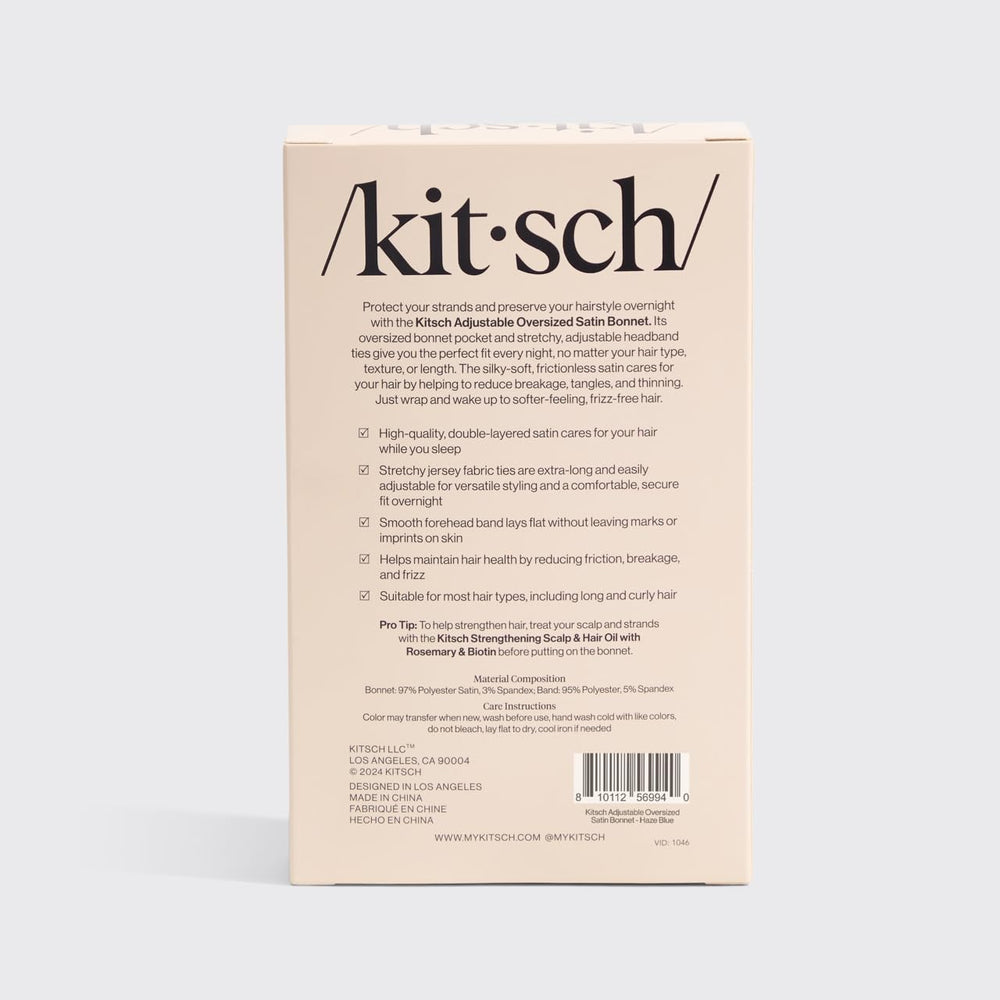 Kitsch bonnet satin dodo luxe charbon – routine capillaire plus douce.